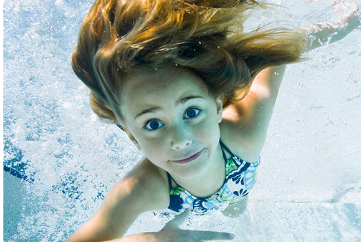 girl in a pool