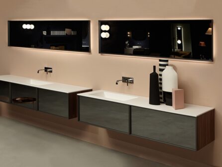 Antonio Lupir bathroom furniture and mirror bespoke